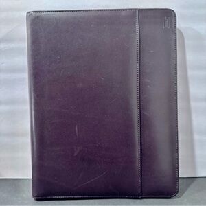 Hartmann Merlot Leather Planner Organizer Writing Folio Padfolio Open Case NICE